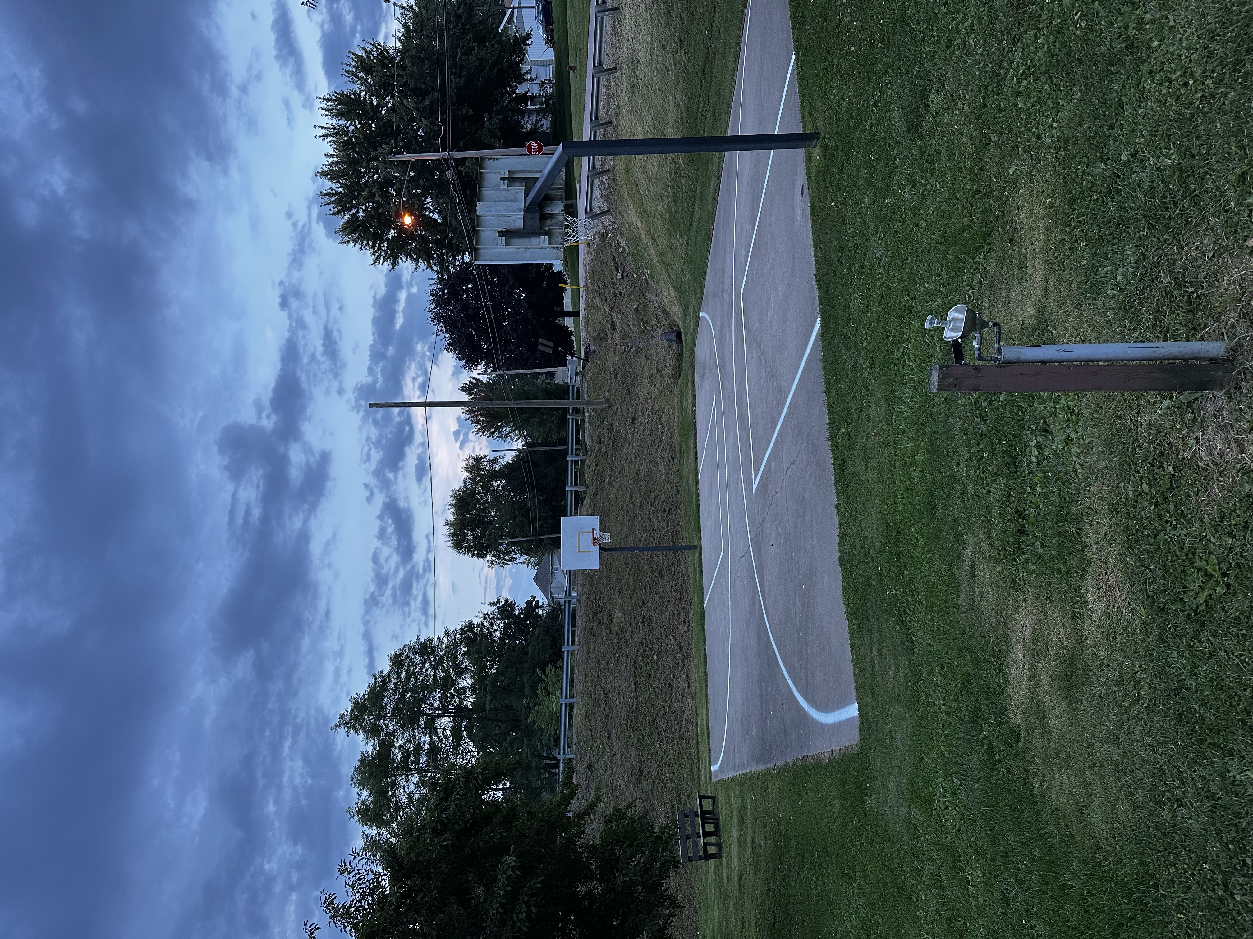 Percy Park court at night
